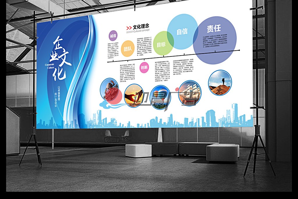 企业文化背景墙