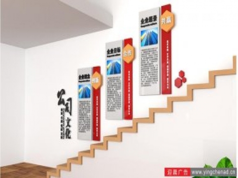 楼梯的过道走廊，怎样做成企业文化墙呢？